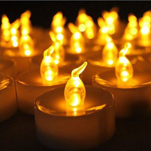Warm White Flickering Decorative Candles