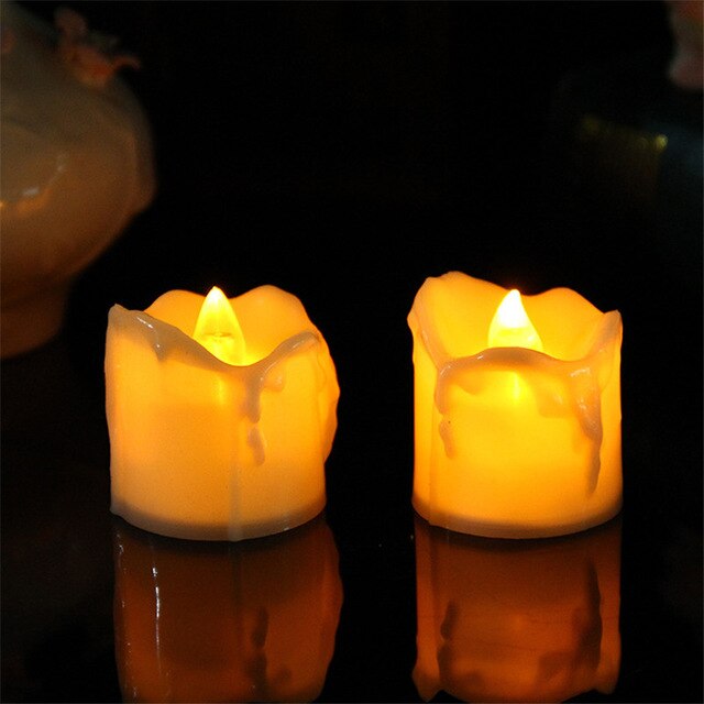 Amber LED Electronic Flameless Tealight Candle